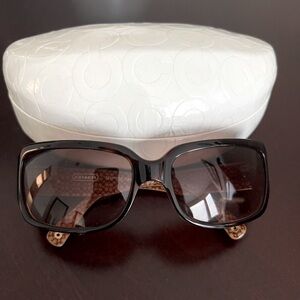 COACH brown tortoise sunglasses